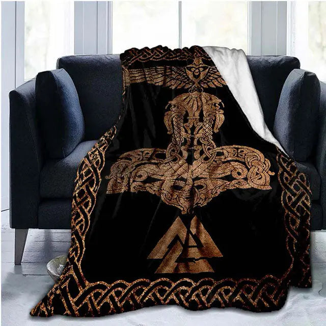 Thor's Hammer Blanket - Viking Heritage Store