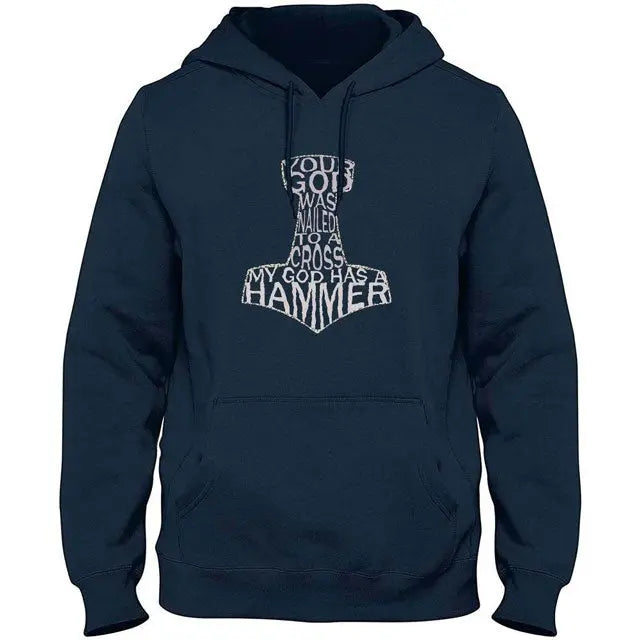 Thor&#39;s Hammer Hoodie - Viking Heritage Store