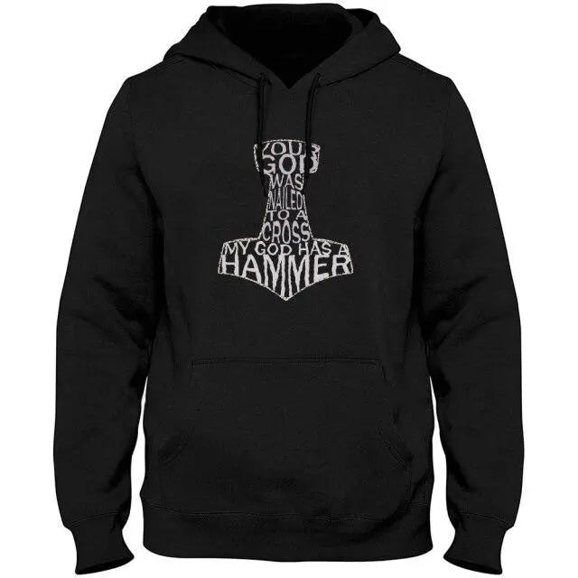 Thor&#39;s Hammer Hoodie - Viking Heritage Store