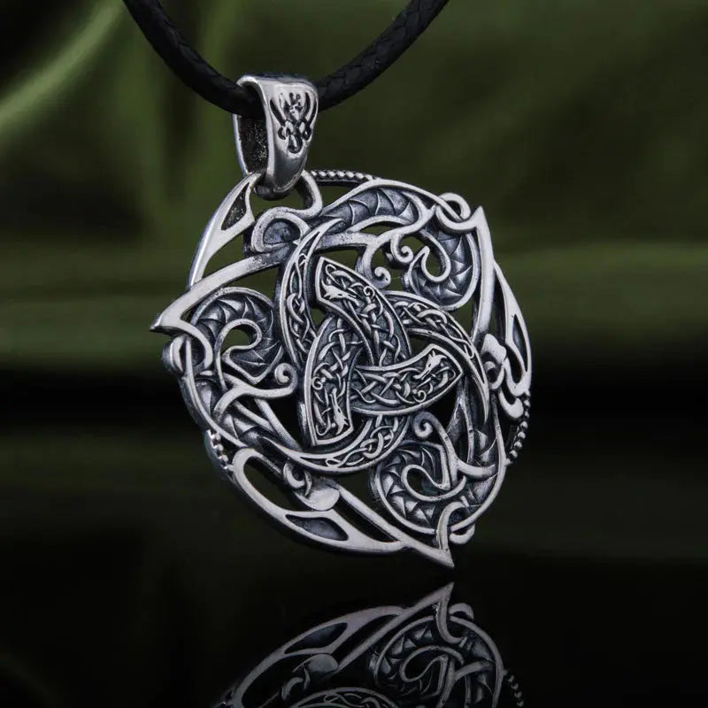 Triple Horn Necklace (Silver) - Viking Heritage Store