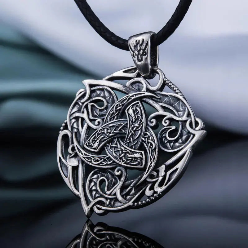 Triple Horn Necklace (Silver) - Viking Heritage Store