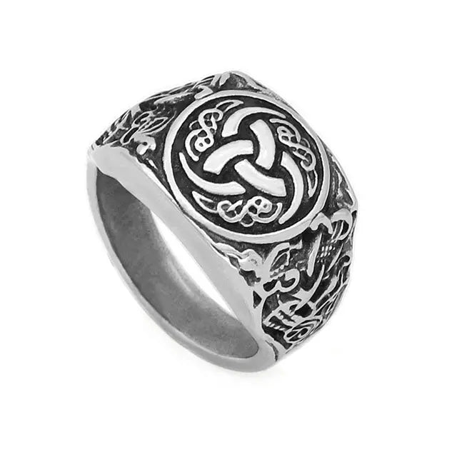 Triple Horn of Odin Ring - Viking Heritage Store