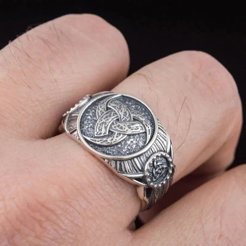 Triple Horn Ring (Silver) - Viking Heritage Store