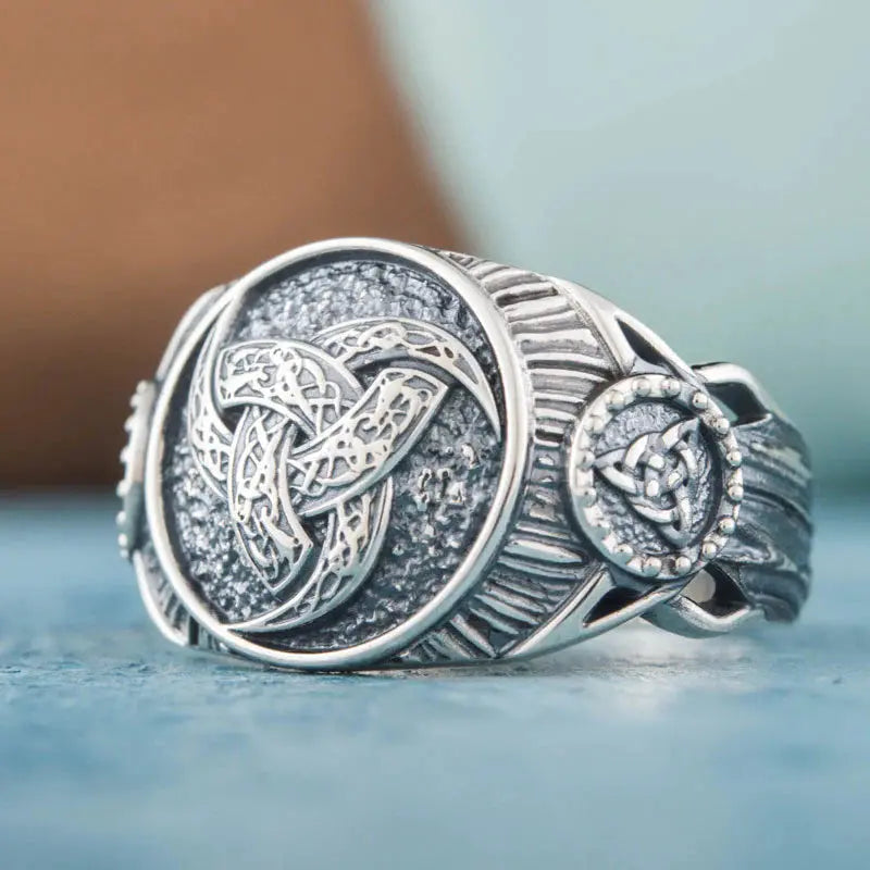 Triple Horn Ring (Silver) - Viking Heritage Store