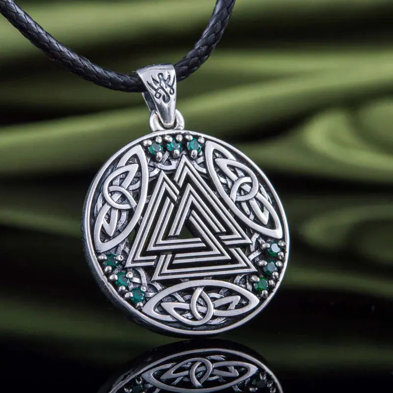 Valknut Necklace (Silver) - Viking Heritage Store