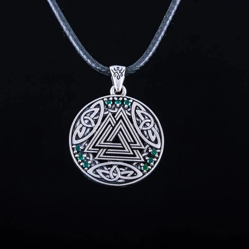 Valknut Necklace (Silver) - Viking Heritage Store
