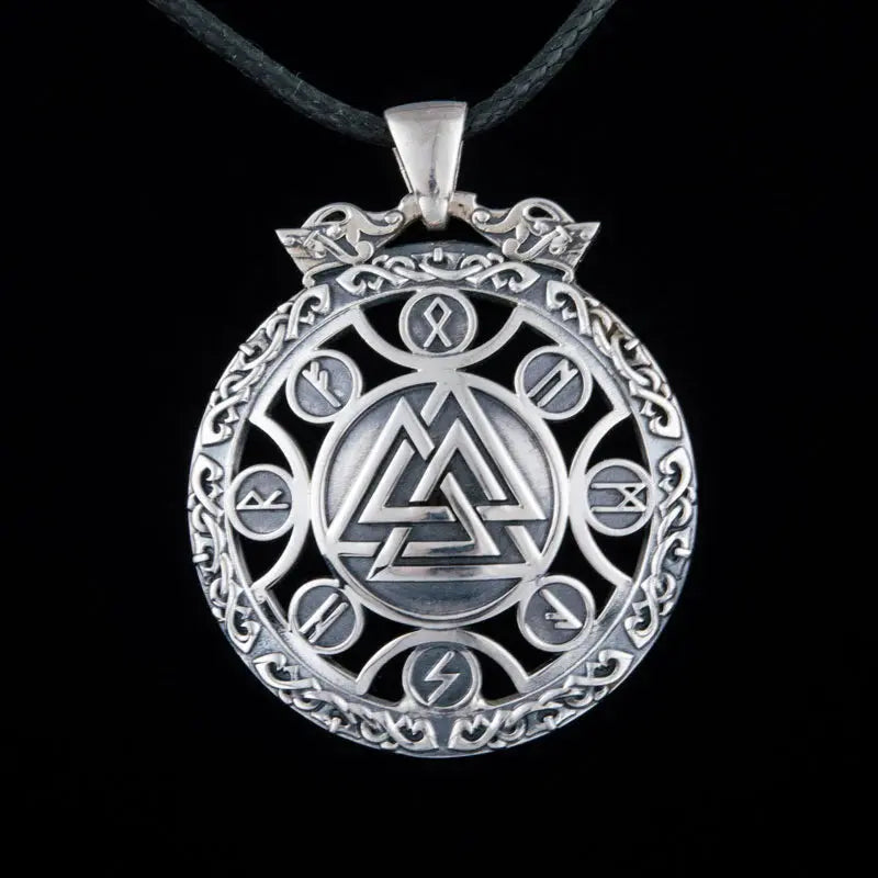 Valknut Necklace (Silver) - Viking Heritage Store