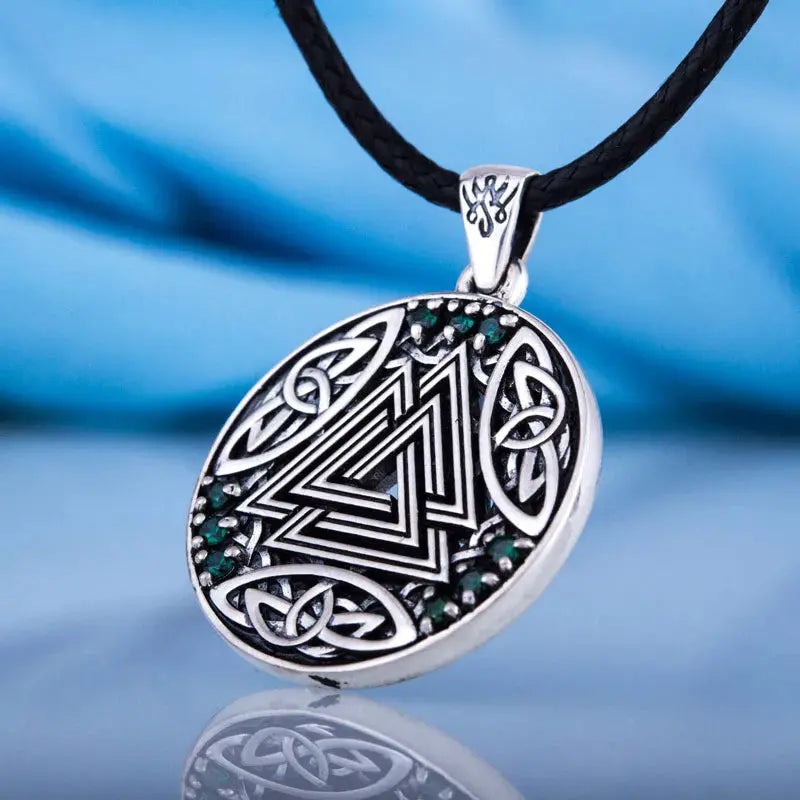 Valknut Necklace (Silver) - Viking Heritage Store