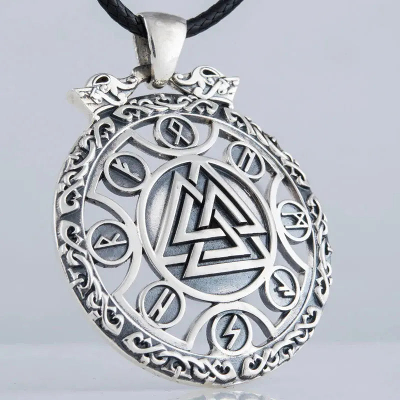 Valknut Necklace (Silver) - Viking Heritage Store