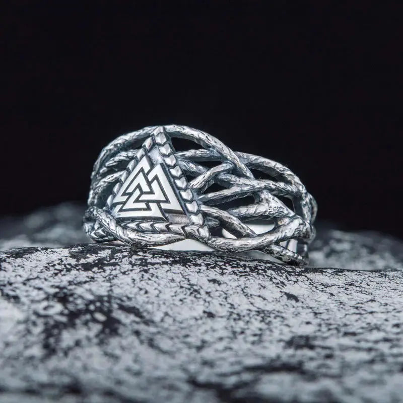 Valknut Ring (Silver) - Viking Heritage Store