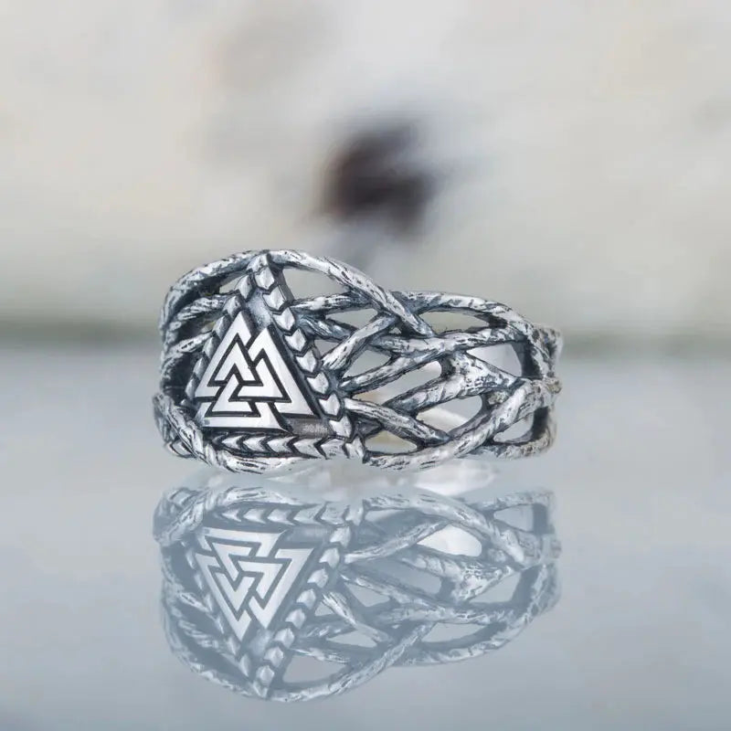 Valknut Ring (Silver) - Viking Heritage Store