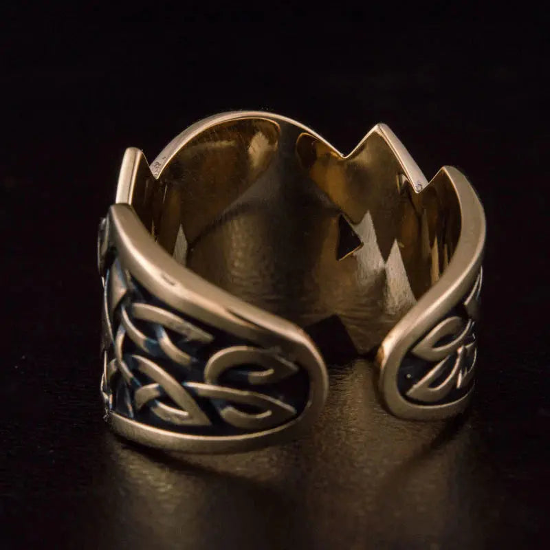 Valknut Ring (Solid Bronze) - Viking Heritage Store