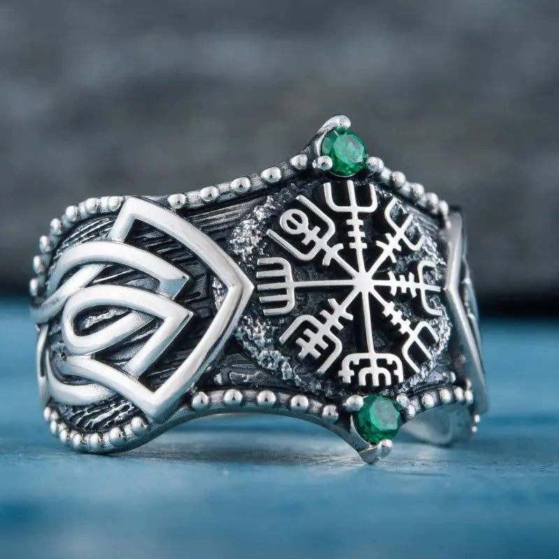 Vegvisir Ring (Silver) - Viking Heritage Store