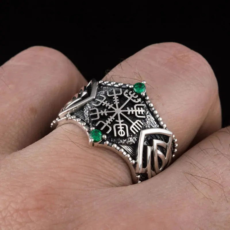 Vegvisir Ring (Silver) - Viking Heritage Store
