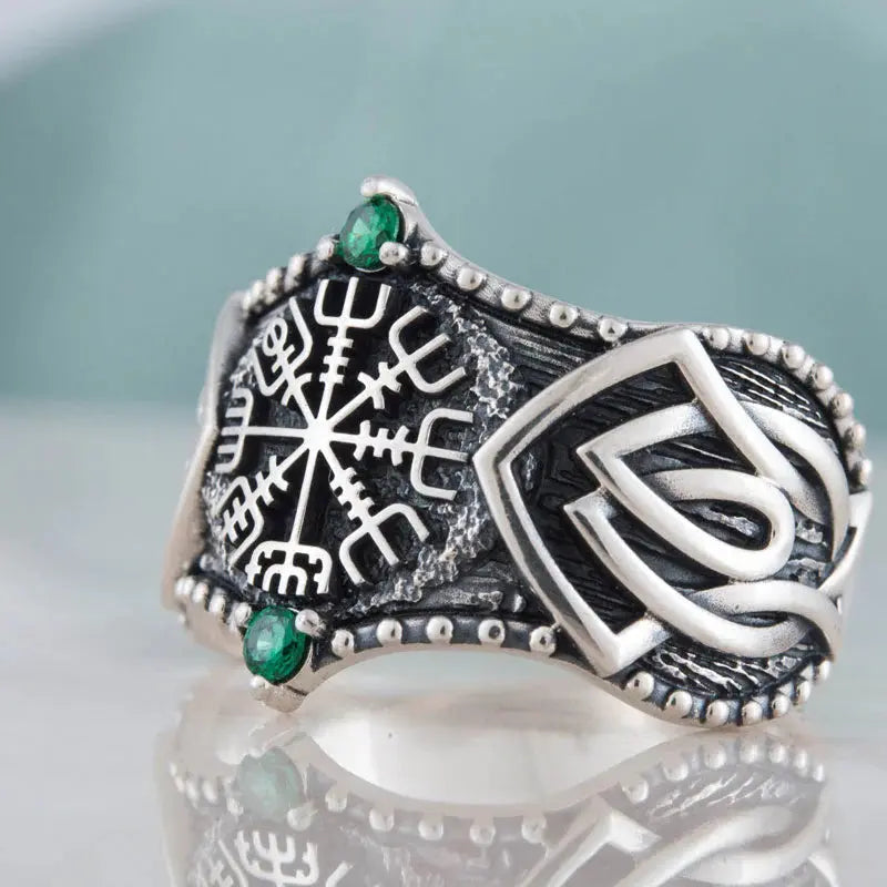 Vegvisir Ring (Silver) - Viking Heritage Store