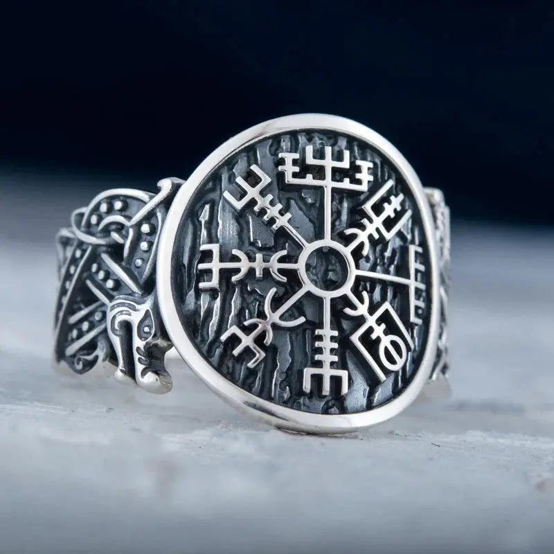 Vegvisir Ring (Silver) - Viking Heritage Store