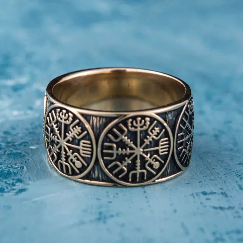 Vegvisir Ring (Solid Bronze) - Viking Heritage Store