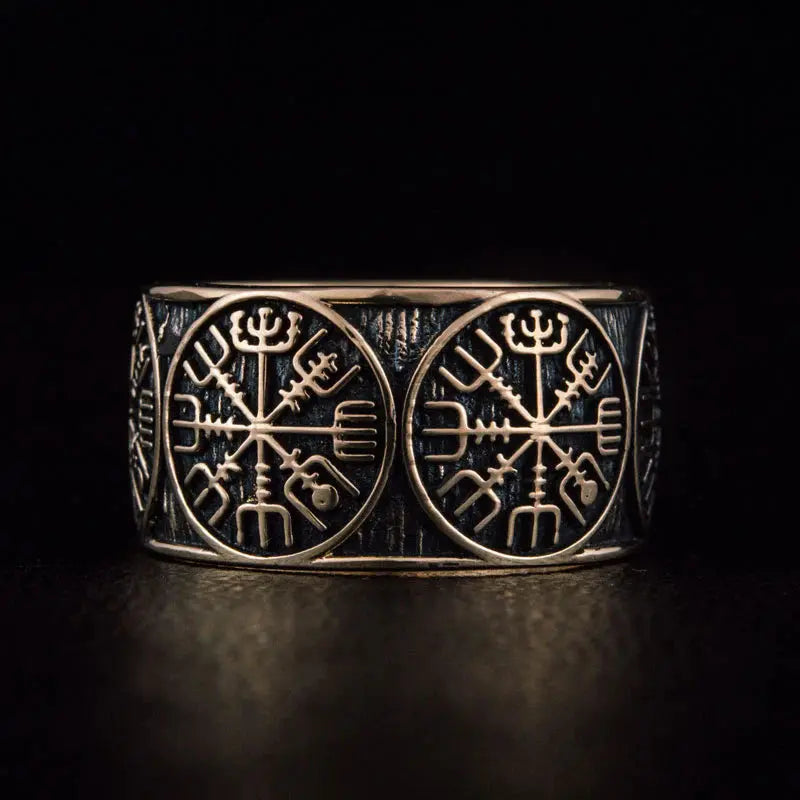 Vegvisir Ring (Solid Bronze) - Viking Heritage Store