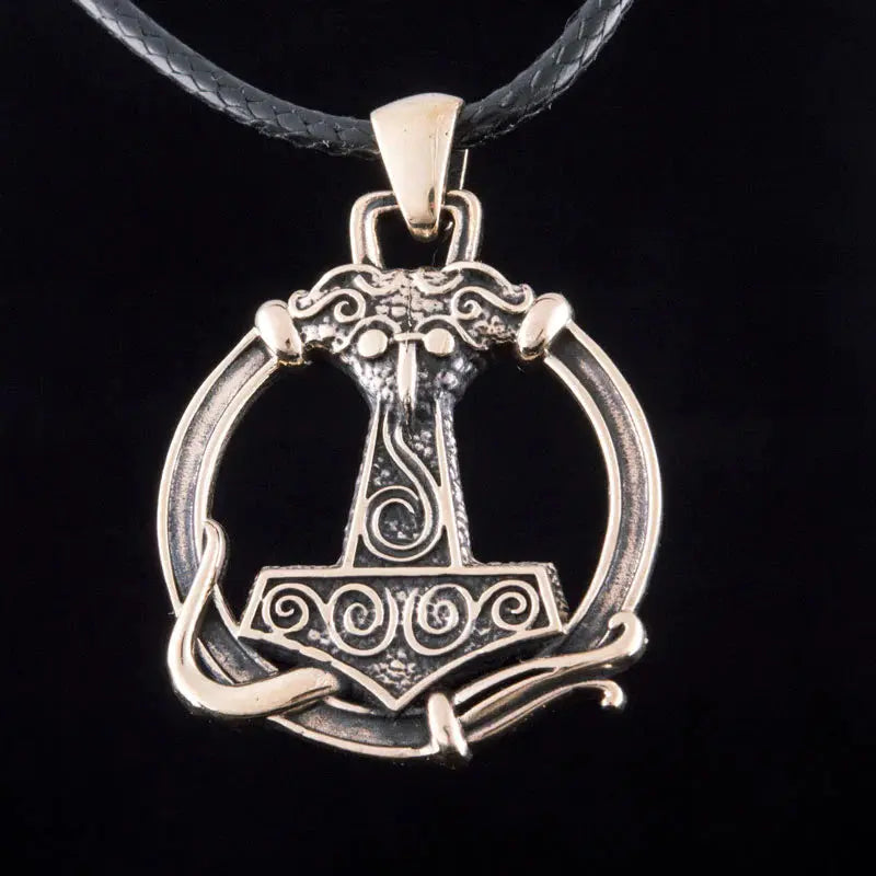 Viking Necklace Thor&#39;s Hammer (Bronze) - Viking Heritage Store