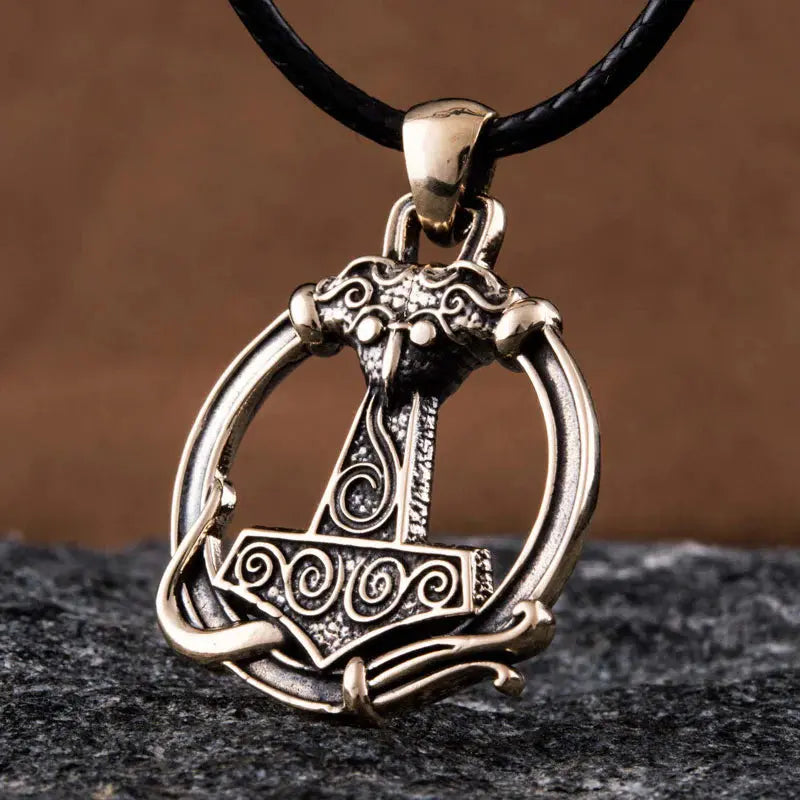 Viking Necklace Thor&#39;s Hammer (Bronze) - Viking Heritage Store