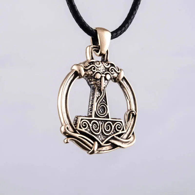 Viking Necklace Thor&#39;s Hammer (Bronze) - Viking Heritage Store
