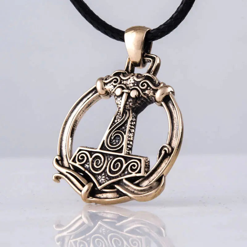 Viking Necklace Thor&#39;s Hammer (Bronze) - Viking Heritage Store