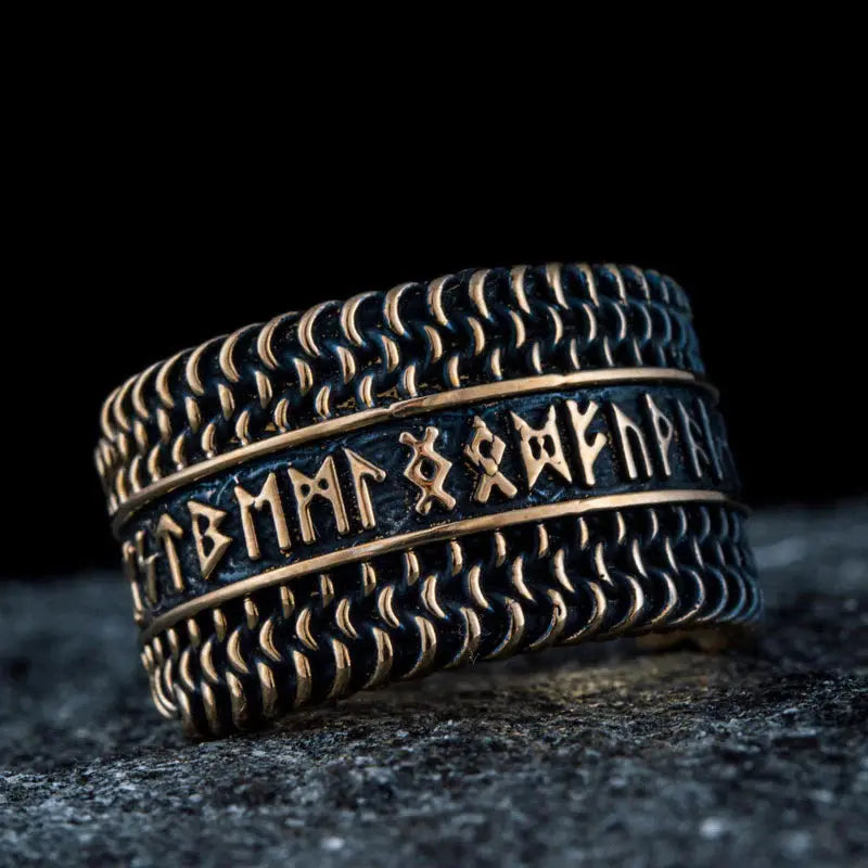 Ring 2 Runes Runes Ring | Viking Heritage - Viking Heritage Store