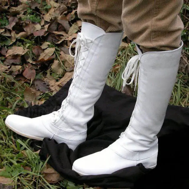White Viking Boots - Viking Heritage Store
