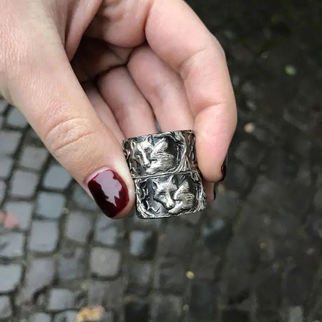 Woofing Rings Wolf Rings for Couples | Viking Heritage - Viking Heritage Store