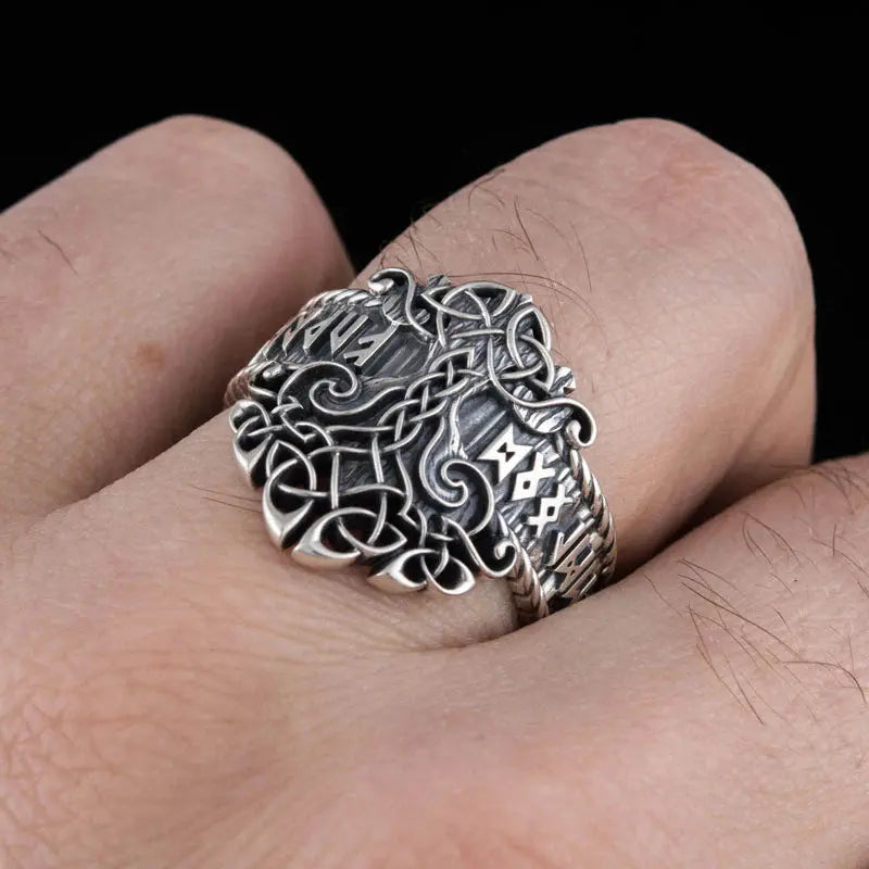 Yggdrasil Ring (Silver) - Viking Heritage Store