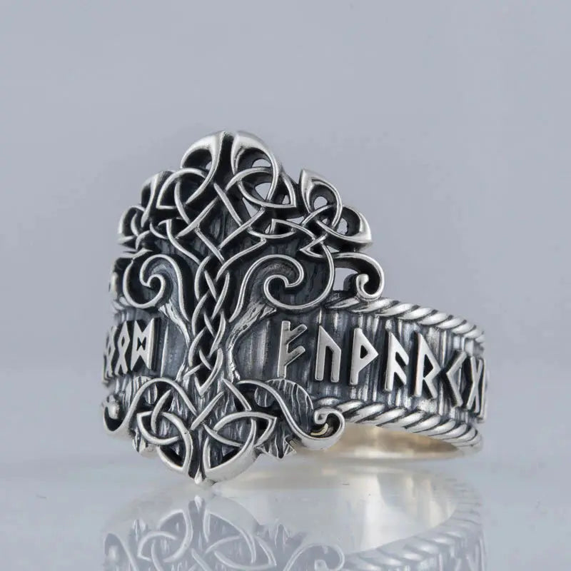 Yggdrasil Ring (Silver) - Viking Heritage Store