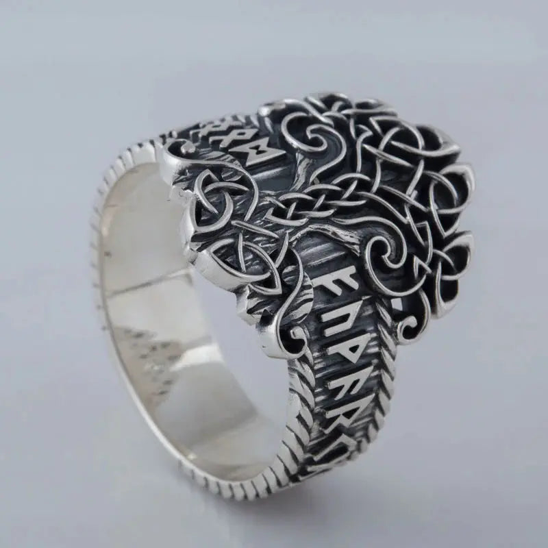 Yggdrasil Ring (Silver) - Viking Heritage Store