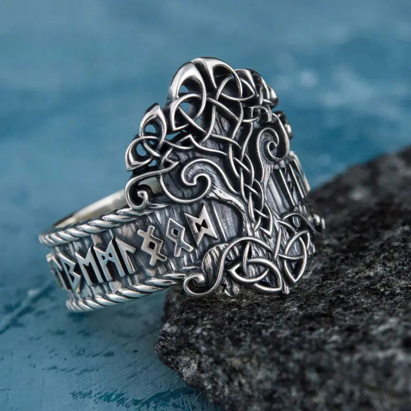 Yggdrasil Ring (Silver) - Viking Heritage Store