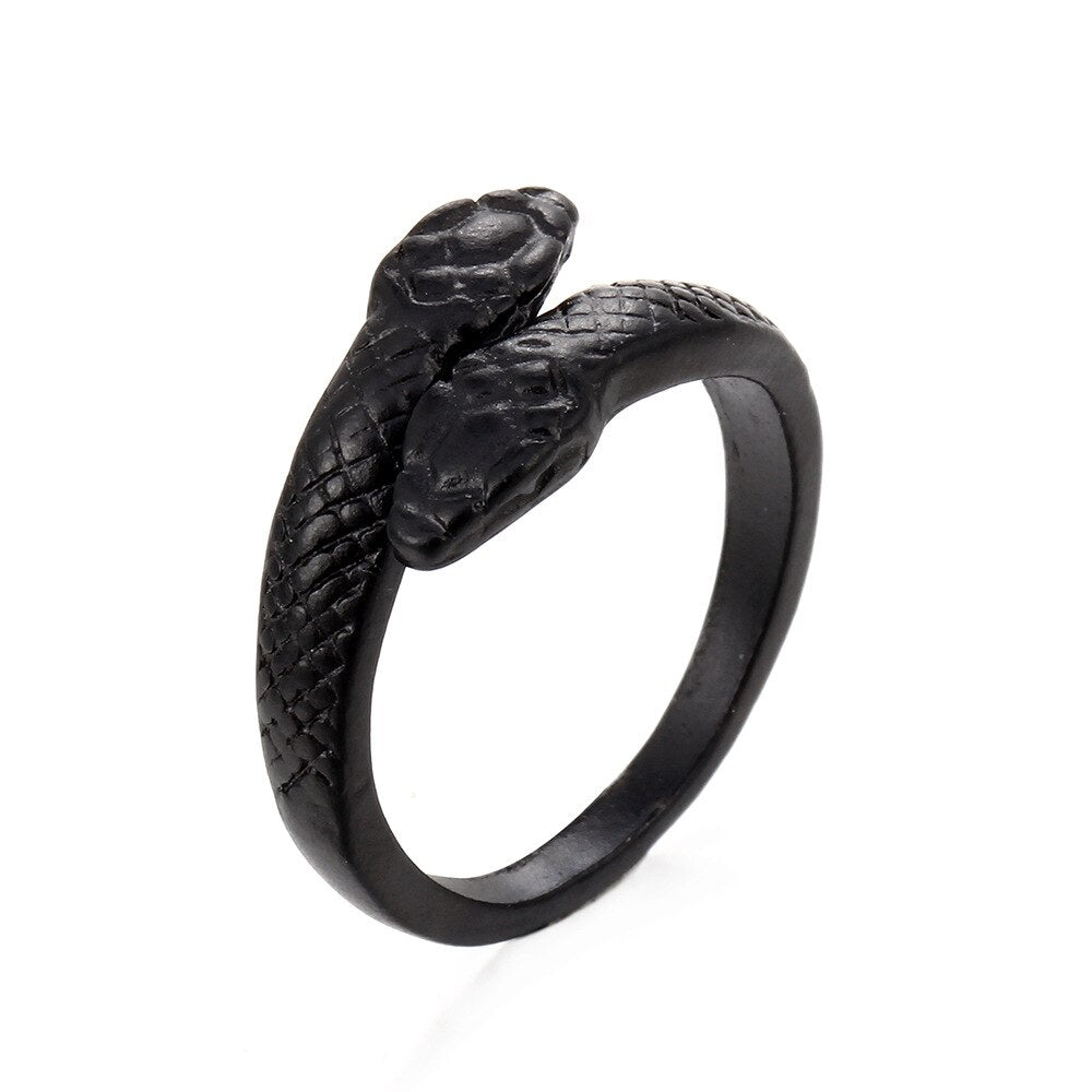 Dark Snake Ring - Adjustable Design - Mysterious from Apollo Box | Snake  ring, Black rings, Snake ring silver