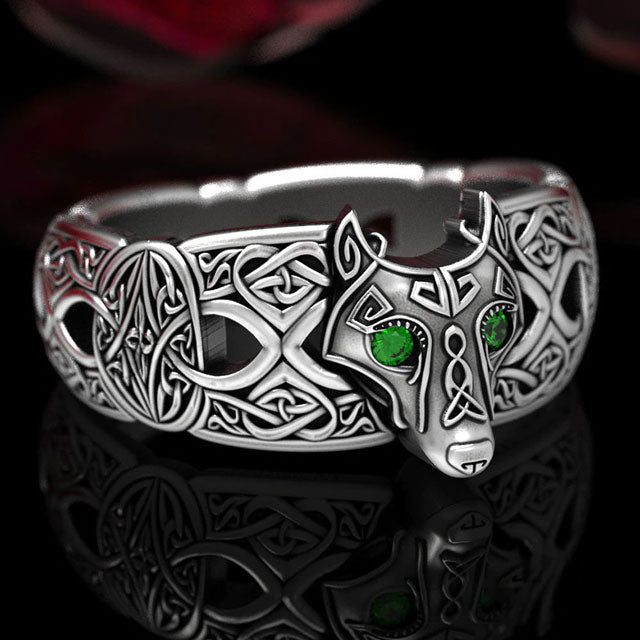 celtic wolf ring Viking heritage