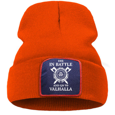 Die in Battle and Go to Valhalla Beanie - Viking Heritage Store