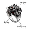Silver Dragon Ring - Viking Heritage Store