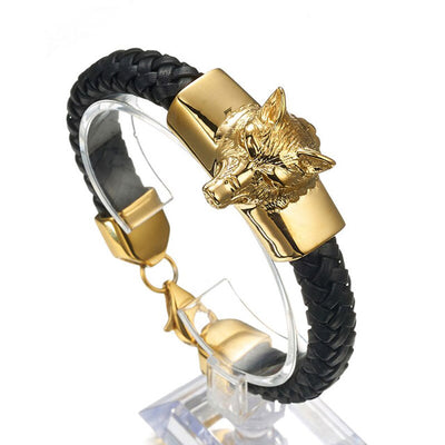 Gold Fenrir Bracelet - Viking Heritage Store