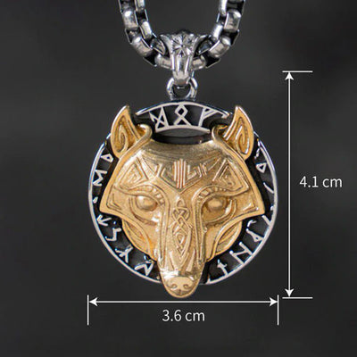 Gold Wolf Necklace - Viking Heritage Store