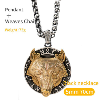 Gold Wolf Necklace - Viking Heritage Store