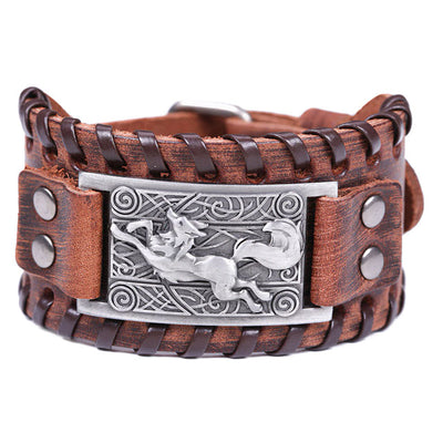 Garm Leather Bracelet - Viking Heritage Store