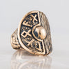 Viking Shield Ring (Solid Bronze) - Viking Heritage Store