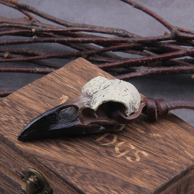 Raven Skull Necklace - Viking Heritage Store