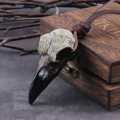 Raven Skull Necklace - Viking Heritage Store