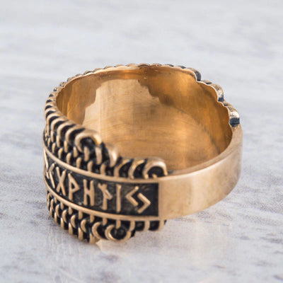 Viking Rune Ring (Solid Bronze) - Viking Heritage Store