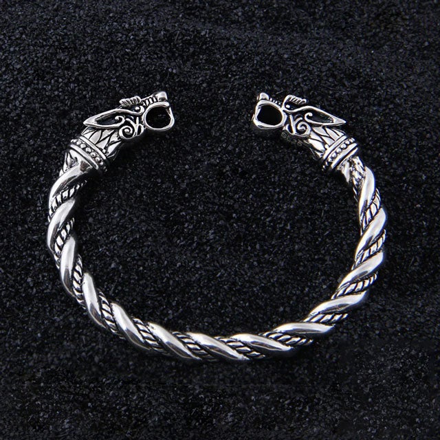 Silver Fenrir Arm Ring - Viking Heritage Store