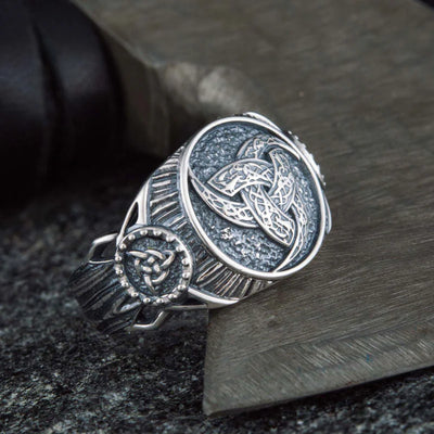 Triple Horn Ring (Silver) - Viking Heritage Store
