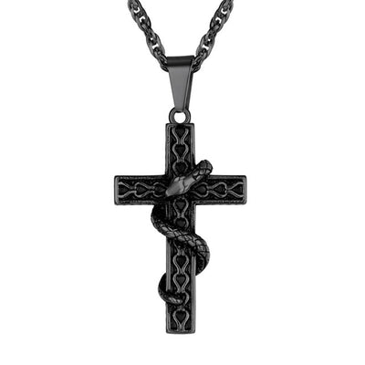 Snake Cross Necklace - Viking Heritage Store