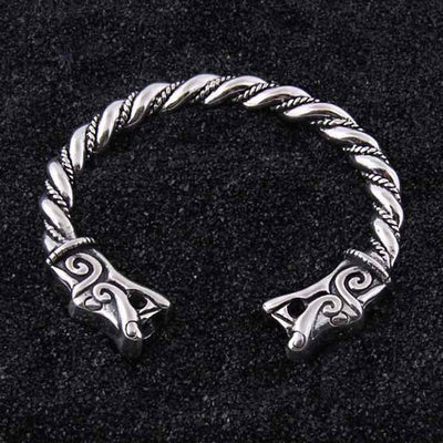 Silver Jormungand  Arm Ring - Viking Heritage Store
