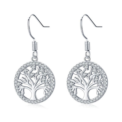 Silver Tree of Life Earrings - Viking Heritage Store